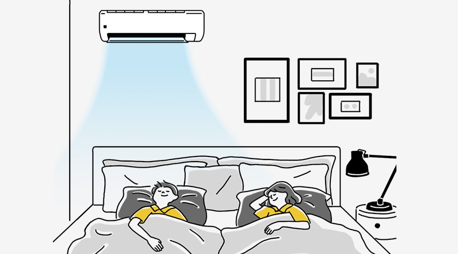 「おやすみAI」を利用したお部屋のイラストイメージ