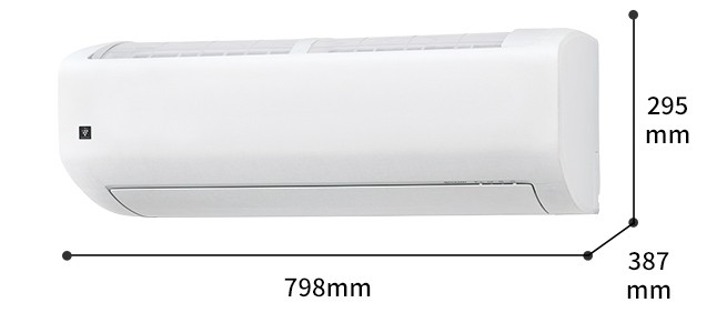 外形寸法、幅798mm×奥行387mm×高さ295mm
