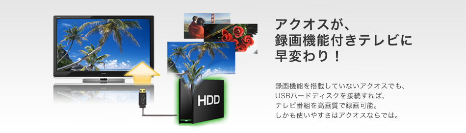 SHARP AQUOS4K液晶テレビ+外付けHDD（2TB）