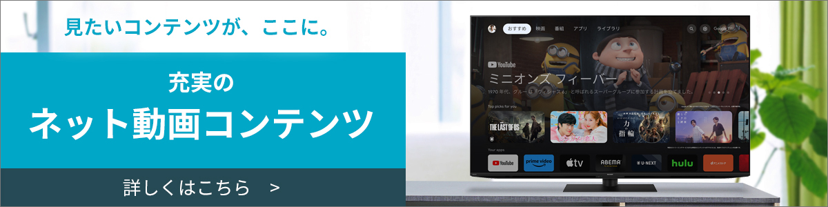 見たいコンテンツが、ここに。充実のネット動画コンテンツページにリンクします