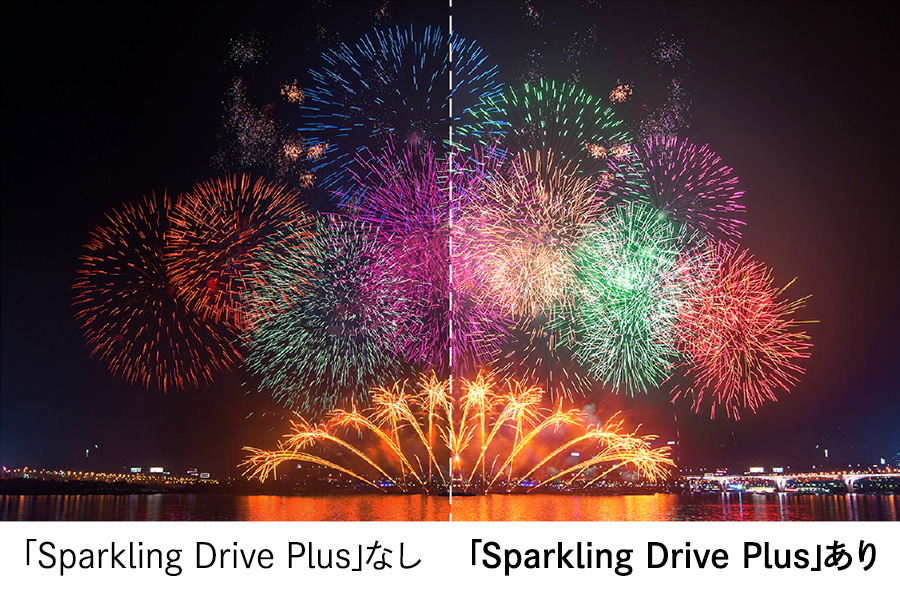 有機ELパネルの輝度性能を最大限に引き出す独自制御技術「Sparkling Drive Plus」