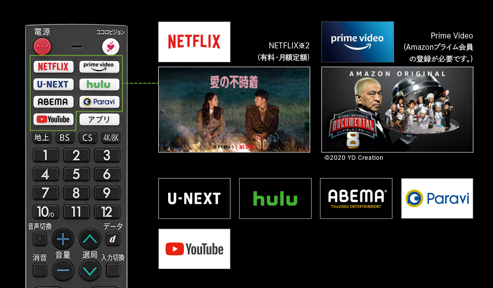 ワンボタンでインターネット動画が楽しめる「アプリダイレクトボタン」