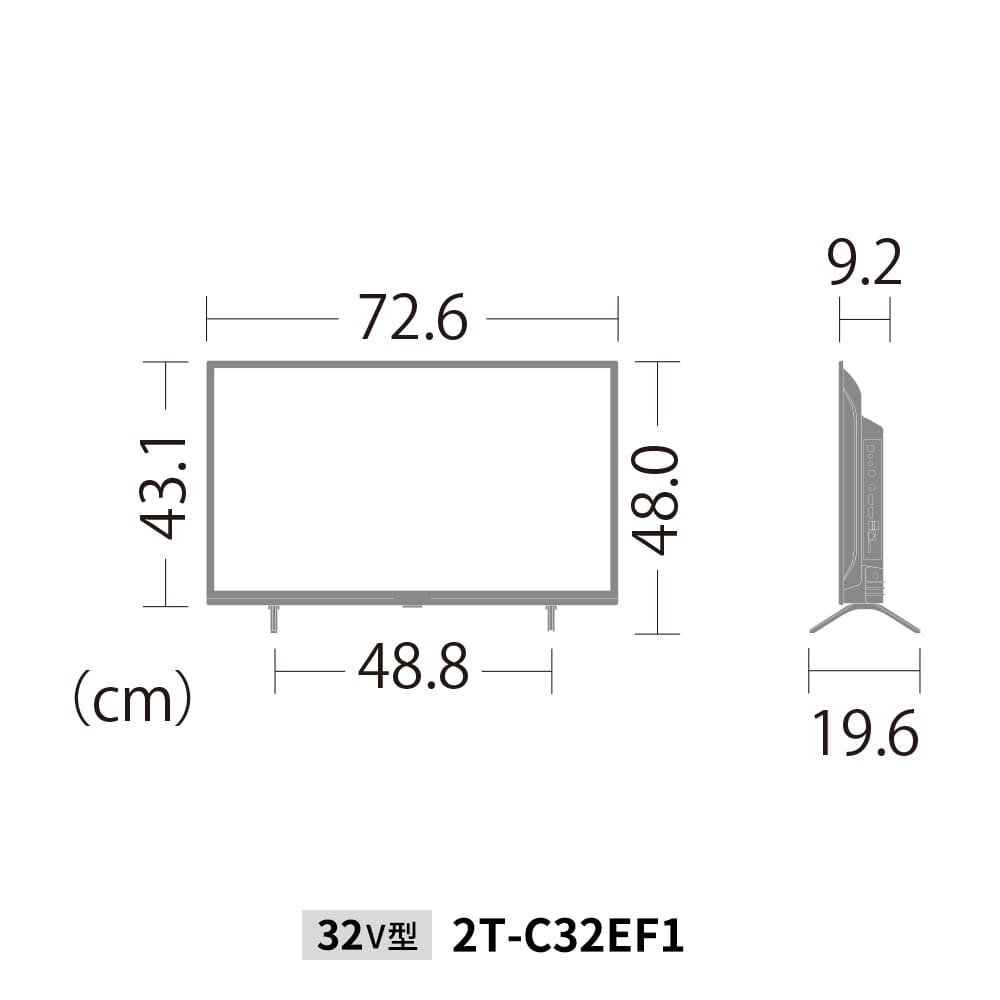 日本通販売 シャープ 32V型 ハイビジョン 液晶 テレビ アクオス 2T-C32EF1 ネット動画対応 Android TV Dolby テレビ 