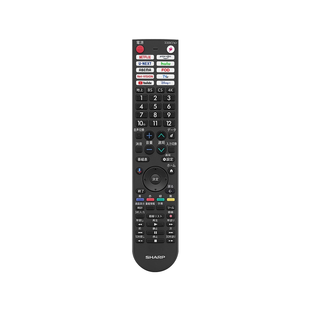 液晶テレビ:75V型4T-C65GL1:リモコン