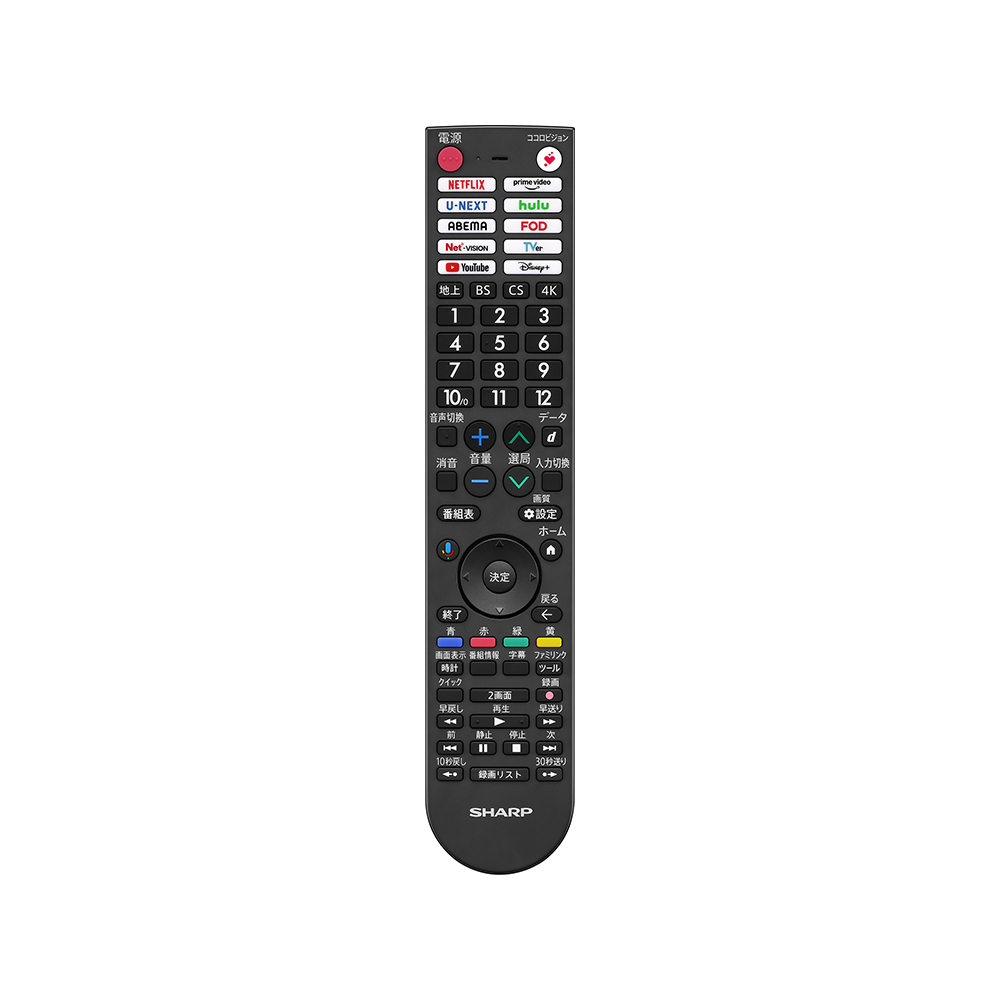 量子ドット/mini LEDテレビ:75V型4T-C75HP1:リモコン