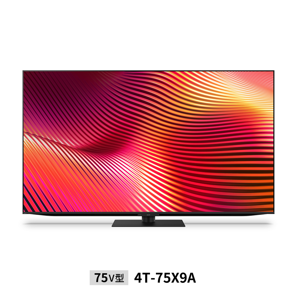 量子ドット/mini LEDテレビ:75V型4T-75X9A:正面