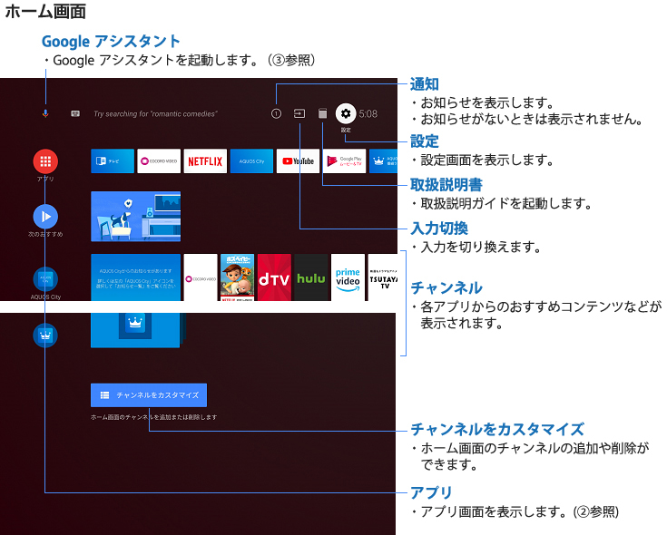 Android 8 0へのメジャーアップデートによる更新内容 Android 8 0へのメジャーアップデートのお知らせ 薄型テレビ 液晶テレビ アクオス シャープ