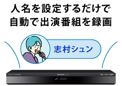 人名を設定するだけで自動で出演番組を録画