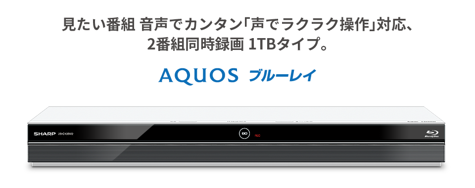 シャープ,ブルーレイレコーダーAQUOS 2B-C10W2,人気のホワイトモデル