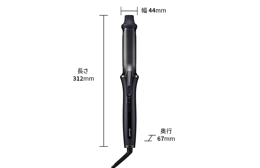IB-C530寸法図、幅44mm、高さ312mm、奥行67mm