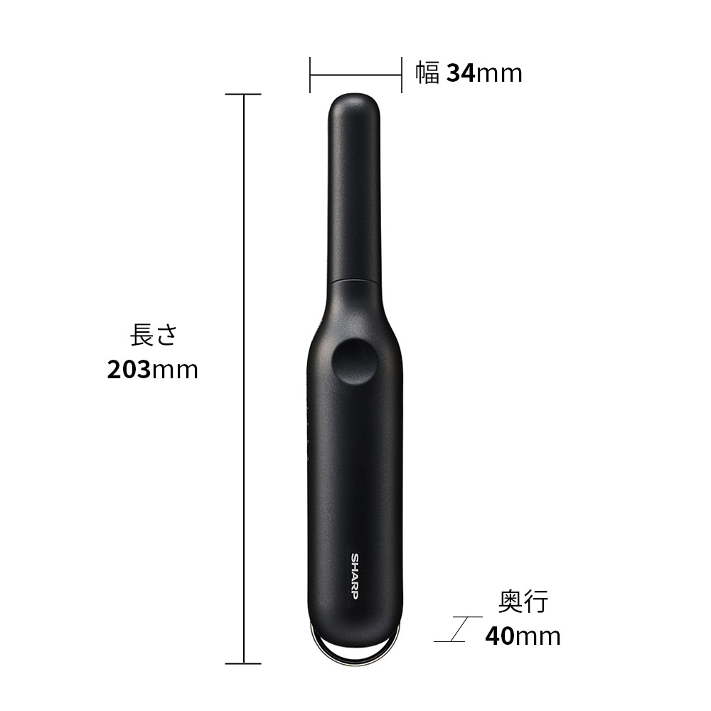IB-S510B寸法図、幅34mm、高さ203mm、奥行40mm