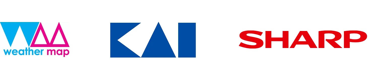 株式会社ウェザーマップ、貝印株式会社、シャープ株式会社、Wonjungyo（株式会社Rainmakers）