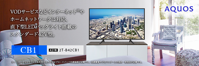 42V型液晶テレビ <2T-B42CB1>｜AQUOS（テレビ アクオス）｜法人の 