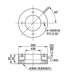 IV-LR6R/LR6W/LR6B (外形寸法図)