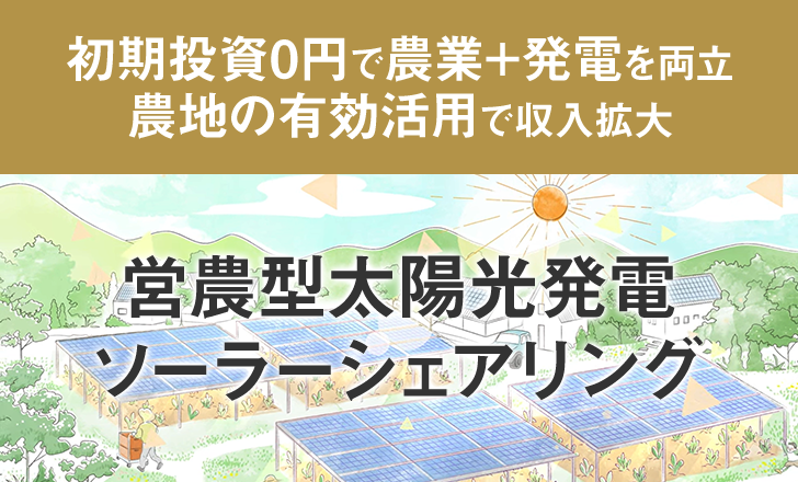 営農型太陽光発電ソーラーシェアリング