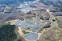 写真：福島県鮫川村 太陽光発電所（メガソーラー）