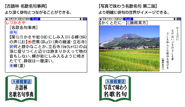 【古語林 名歌名句事典】【写真で味わう名歌名句 第二版】
