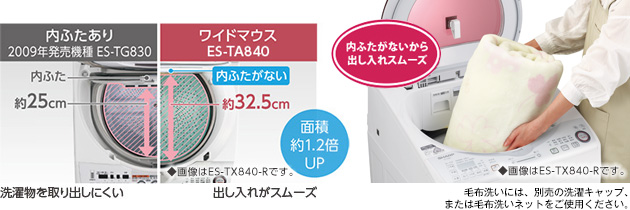 ④400番 やかましい SHARP✨電気洗濯乾燥機✨ES-TX840‼️ 
