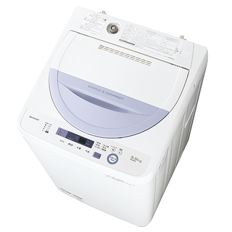 中古品全自動洗濯機 5.5kg 【SHARP ES-GE5A-V】 洗濯機