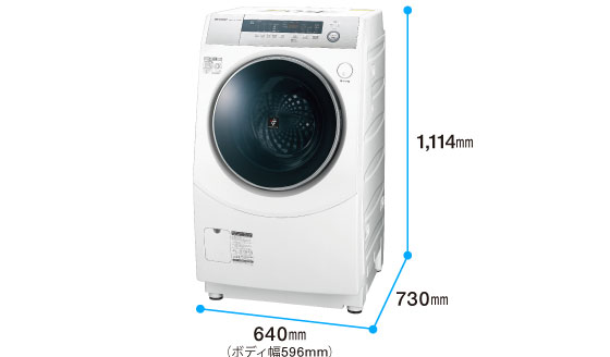 ○ステンレス槽K▼シャープ ドラム式洗濯機 ES-H10B (27159)