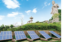 イメージ画像:奈良県壺阪寺の太陽電池モジュール