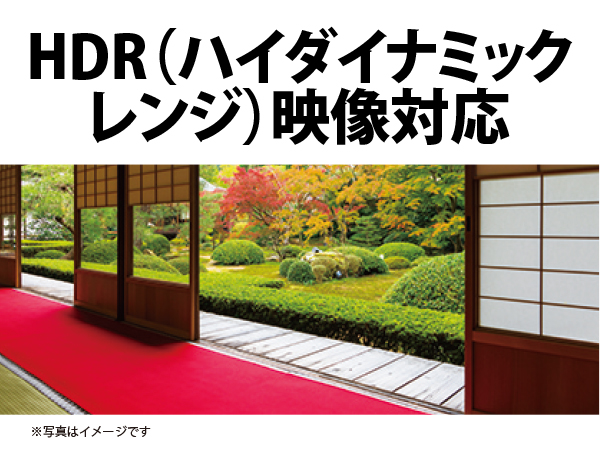 HDR(ハイダイナミックレンジ)映像対応