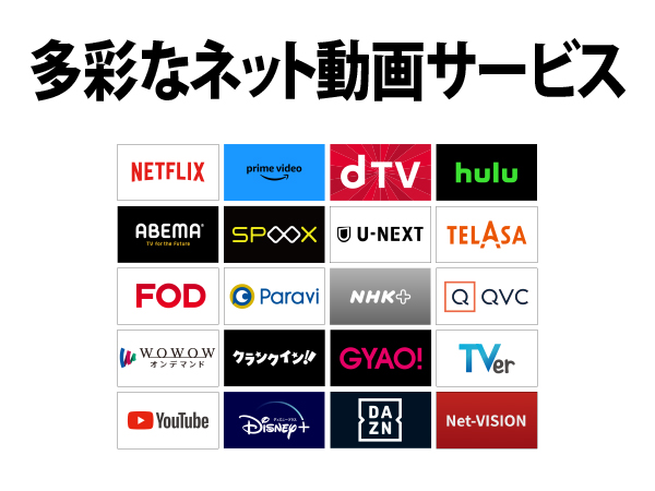 多彩なネット動画サービス