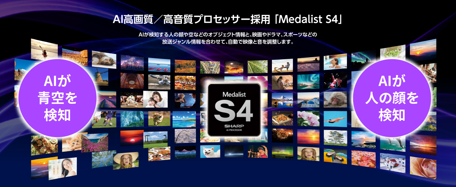 AI高画質/高音質プロセッサー採用「Medalist S4」