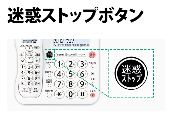迷惑ストップボタン