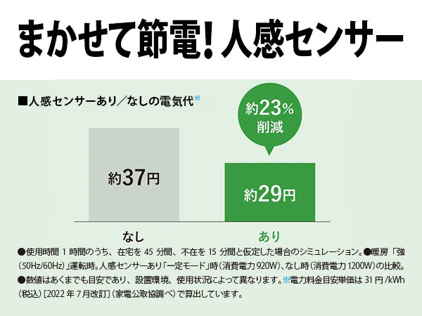 まかせて節電!人感センサー