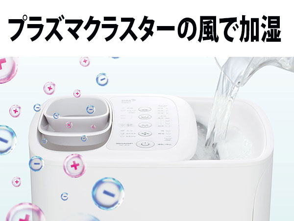 プラズマクラスターの風で加湿