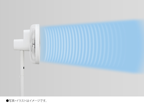 ムラの少ない、なめらかな風