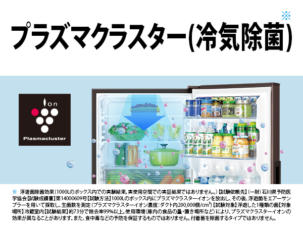 プラズマクラスター(冷気除菌)