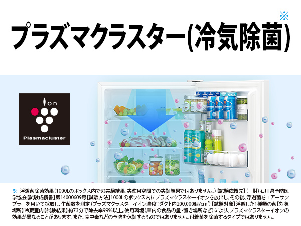 プラズマクラスター(冷気除菌)