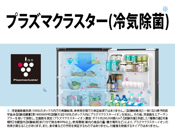 プラズマクラスター(冷気除菌)