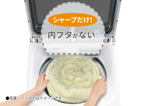 「WIDEマウス」搭載で 内フタなしで出し入れがラク