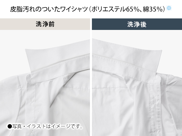 ガンコつけおきコース※で エリ汚れなどをしっかり落とす