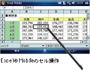 Excel(R) Mobileのセル操作