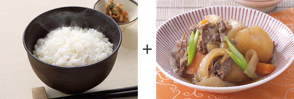 ごはんと肉じゃが