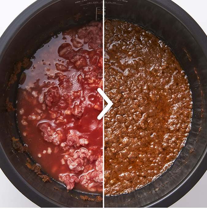 残りの材料を加えて煮こむbefore and after