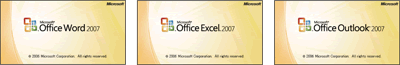 摜FOffice Word 2007AOffice Excel 2007AOffice Outlook 2007