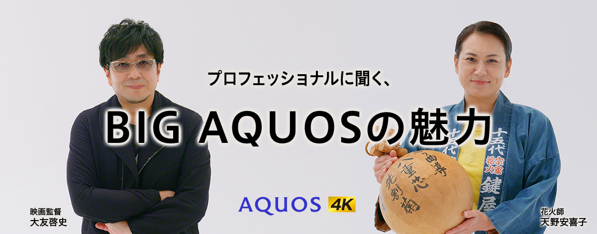 液晶テレビ AQUOS：プロフェッショナルに聞く、BIG AQUOS の魅力