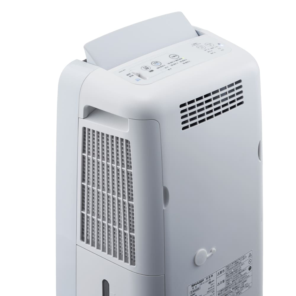 コンプレッサー方式冷風・衣類乾燥除湿機CM-U100:本体背面（斜め俯瞰）