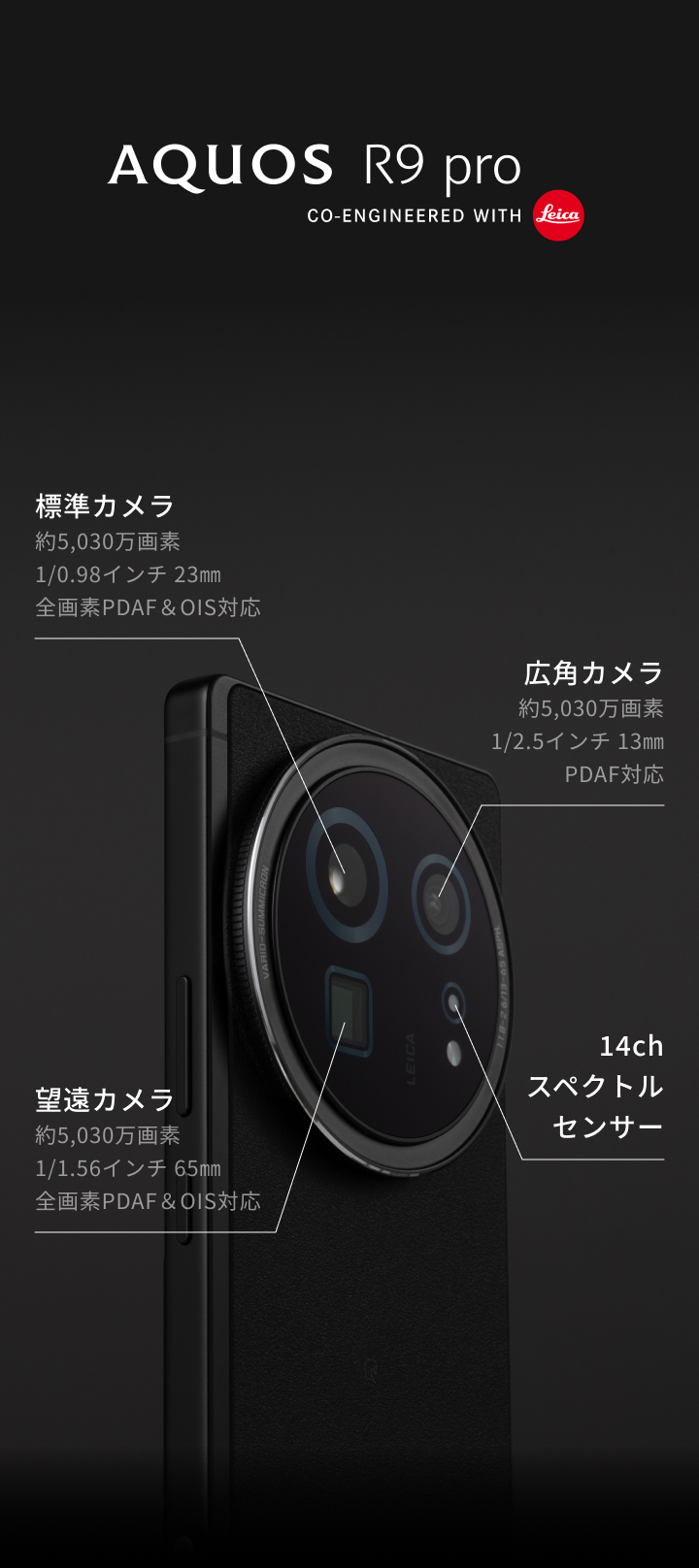 AQUOS R9 proの特長|AQUOS:シャープ AQUOS R9 proの特長|AQUOS:シャープ
