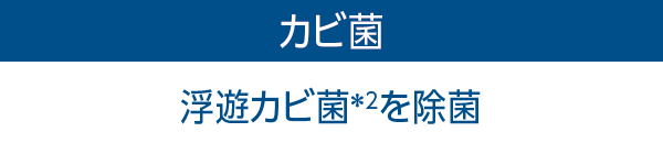 カビ菌:浮遊カビ菌を除菌