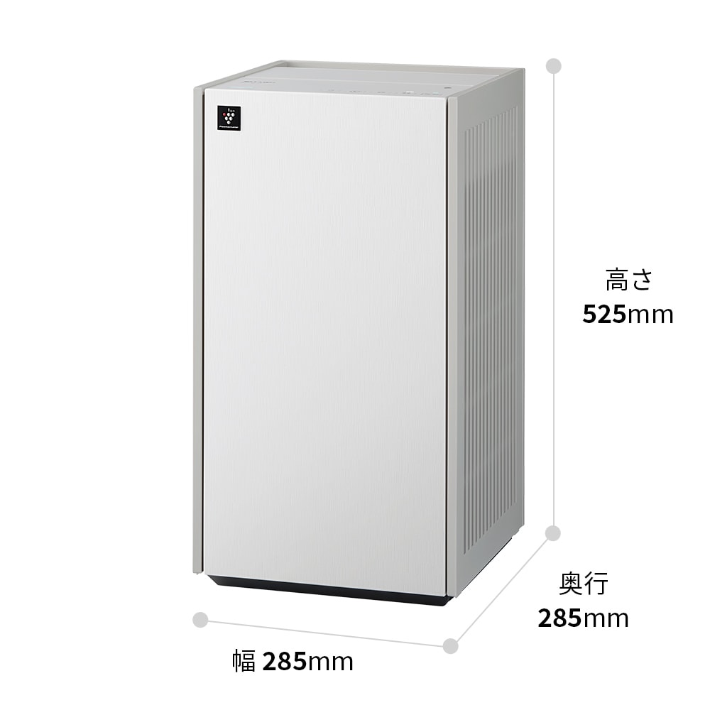 外形寸法図、幅285mm×奥行285mm×高さ525mm