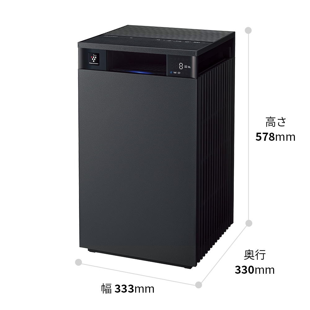 外形寸法図、幅333mm×奥行330mm×高さ578mm
