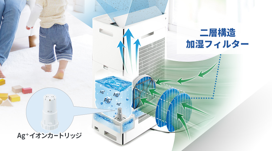 加湿      空気清浄機：シャープ