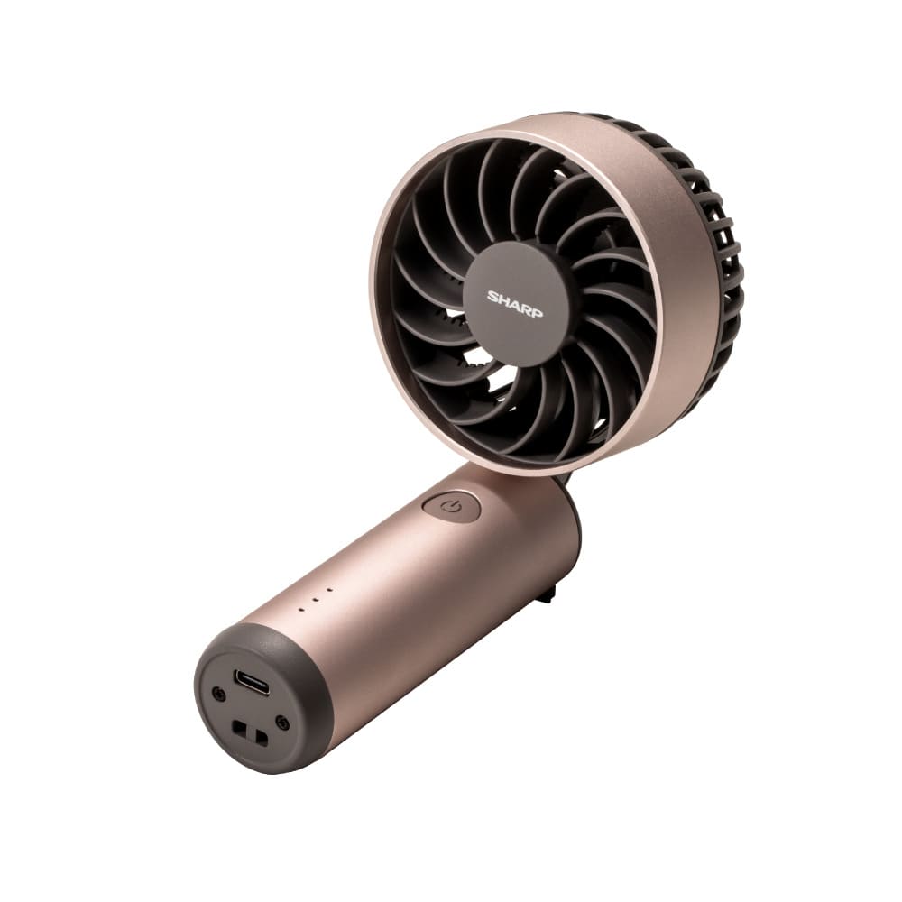 フロストピンク、本体首部分の角度を手前に曲げた状態の写真