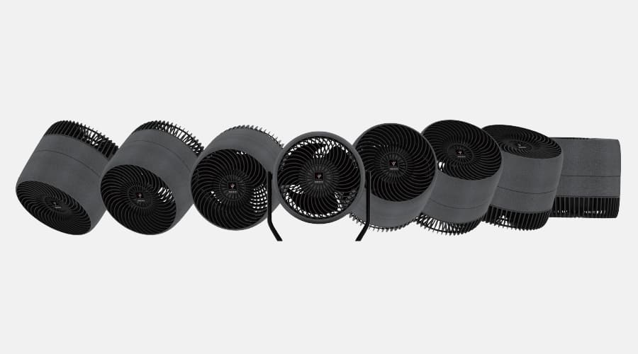 上下左右に首振りができることを示す3Dターンのイメージ画像